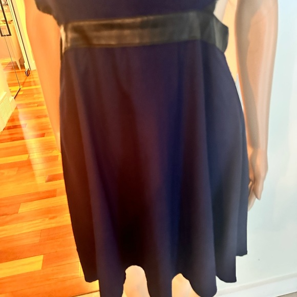 Twik Blue Sleeveless Fit and Flare Mini Dress with cutout details on sides - Picture 10 of 10